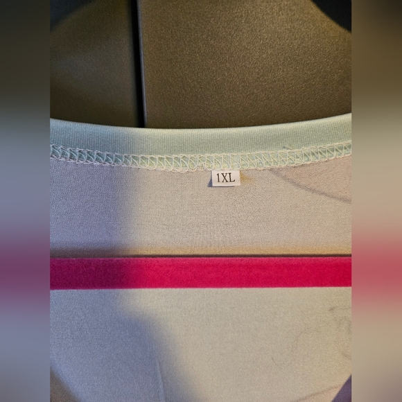 🩷5/$25🩷 Floral Print Mint Dress, Plus Size 1X - Picture 7 of 12